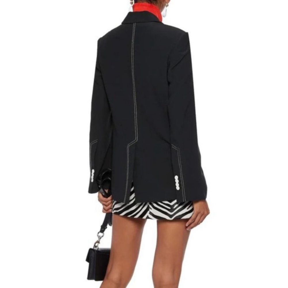 NWT Derek Lam Crosby black blazer white buttons - Picture 2 of 7